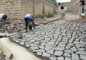 اجرای طرح‌های عمرانی در شهر حسین‌آباد سنندج