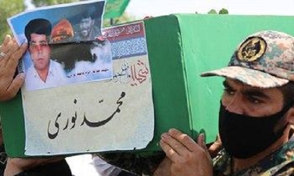 تشییع پیکر شهید مدافع حرم تیپ فاطمیون در قرچک + تصاویر