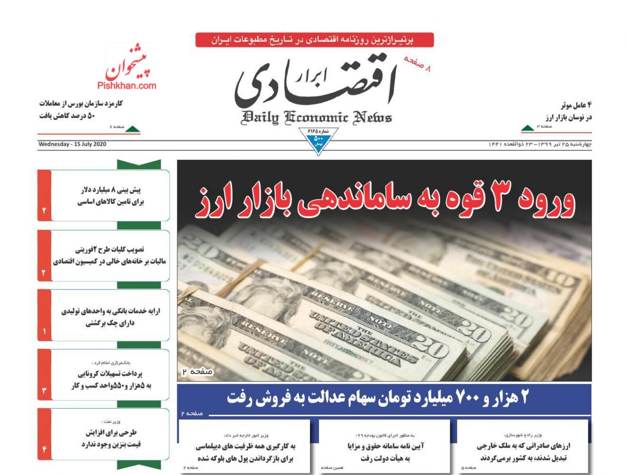 حذف سفته بازی از بازار مسکن/ورود ۳ قوه به ساماندهی بازار ارز/جنگ با تورم برای معیشت