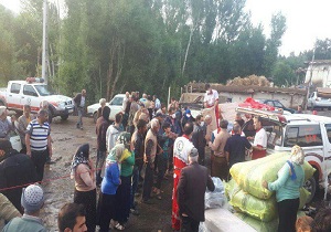 امدادرسانی به ۳۳ خانوار حادثه دیده ناشی از سیل در خلخال