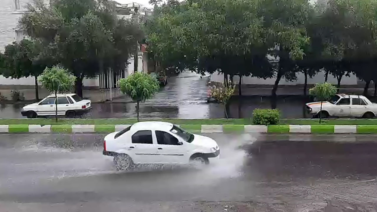 آبگرفتگی معابر شهری در گرگان