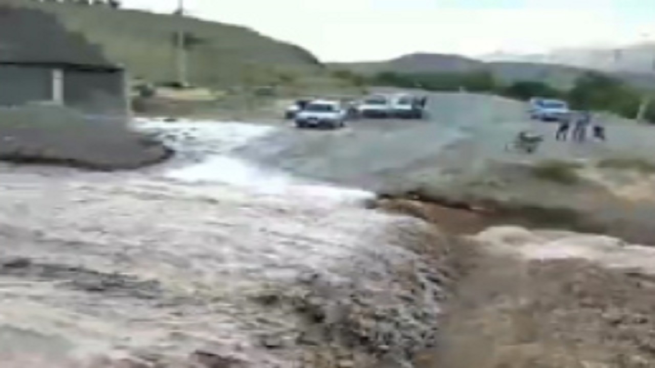 سیل در روستای خانقاه + فیلم