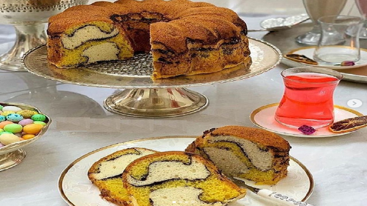 طرز تهیه کیک زرافه
