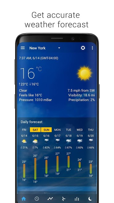 دانلود Transparent clock & weather