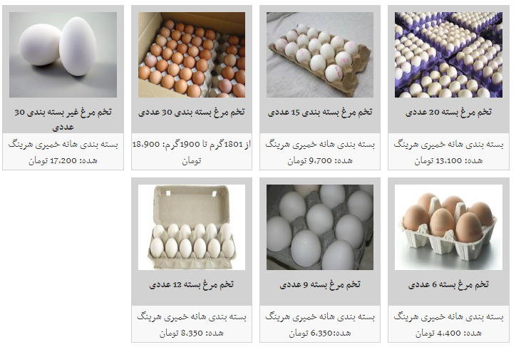 نرخ مصوب تخم مرغ پوسته سفید در میادین میوه و تره بار