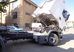 توقیف تریلی با پلاک جعلی در سنندج