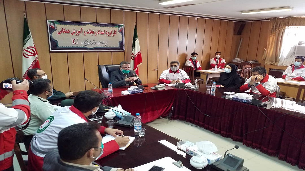 مانور دور میزی کارگروه امداد و نجات در آبیک