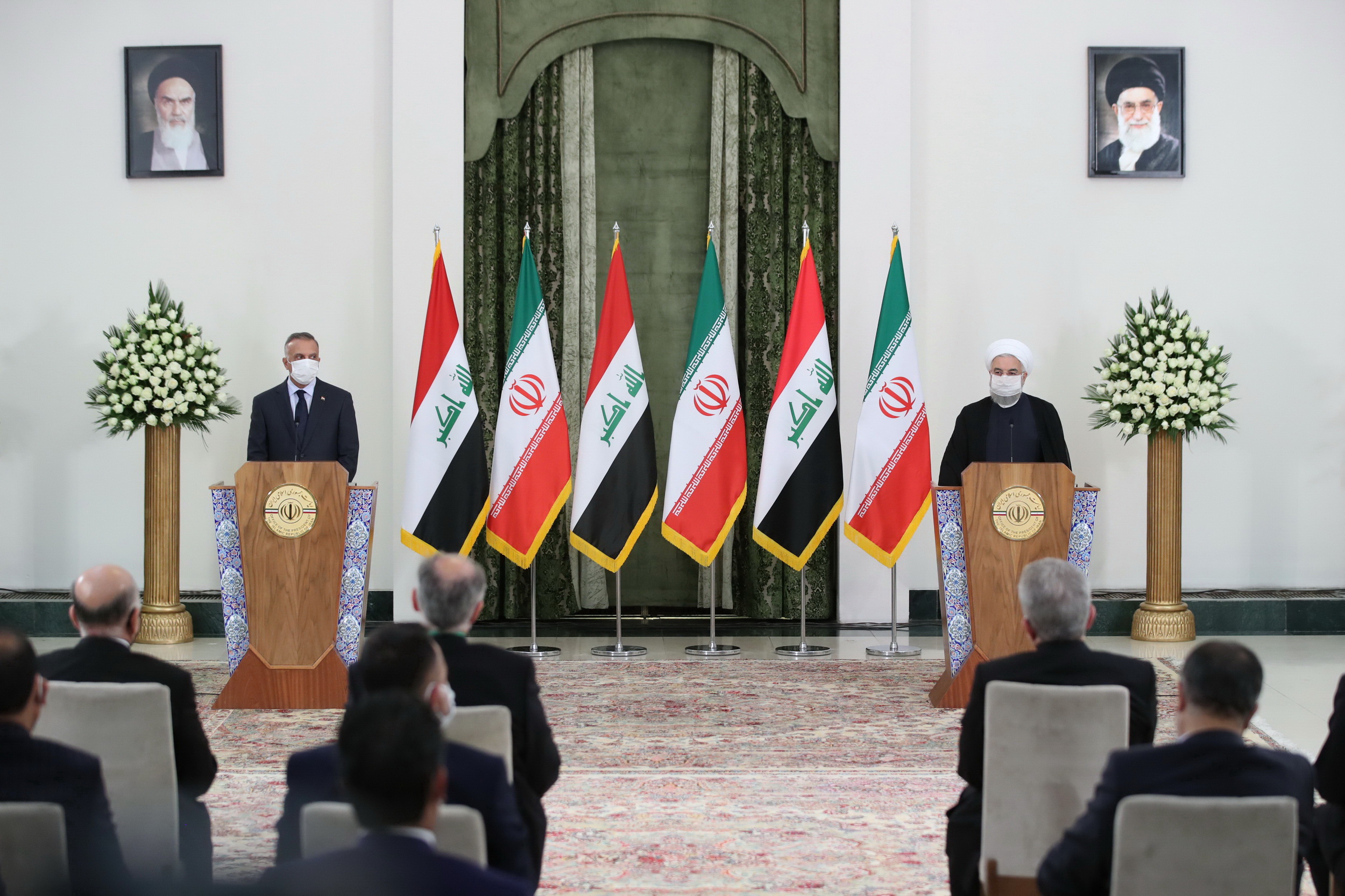 روحانی: روابط تجاری ایران و عراق به ۲۰ میلیارد دلار ارتقا می‌یابد/ الکاظمی: اجازه نمی‌دهیم تهدیدی از خاک عراق متوجه ایران شود
