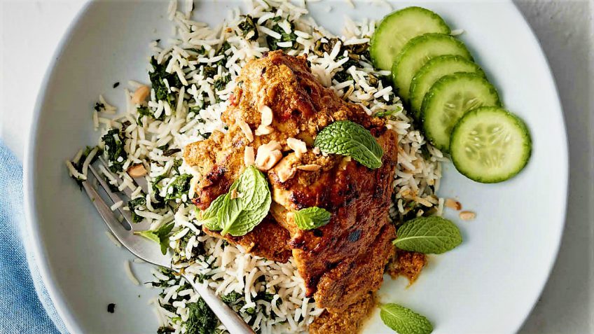 پلو اسفناج یک غذای سنتی و مقوی + طرز تهیه