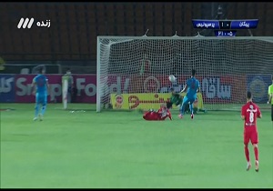 گل اول پرسپولیس به پیکان مورخ ۸ تیرماه ۹۹ + فیلم