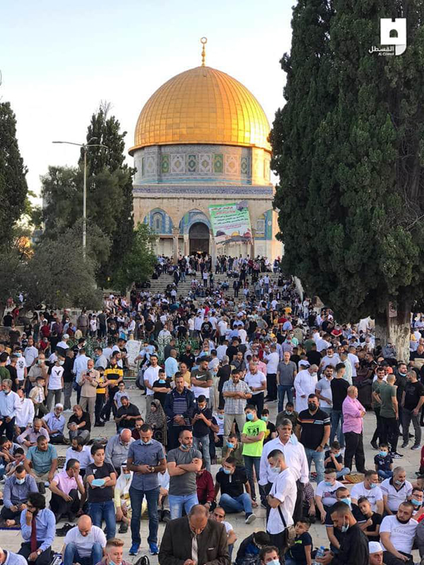تصاویر حضور فلسطینی&zwnj;ها در مسجد الاقصی برای اقامه نماز عید قربان