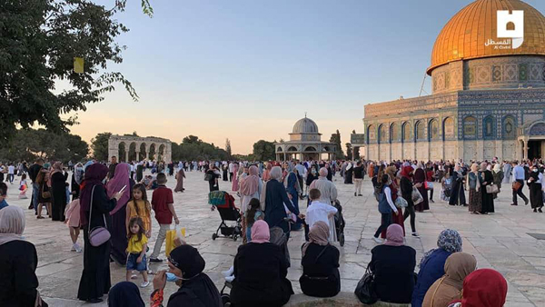 تصاویر حضور فلسطینی&zwnj;ها در مسجد الاقصی برای اقامه نماز عید قربان
