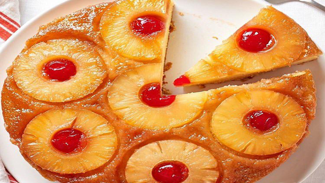 کیک آناناس برگردون + طرز تهیه