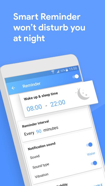 دانلود Drink Water Reminder 1.23 &ndash; اپلیکیشن یادآوری و پیگیری مصرف روزانه آب