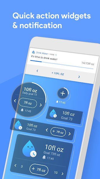 دانلود Drink Water Reminder 1.23 &ndash; اپلیکیشن یادآوری و پیگیری مصرف روزانه آب