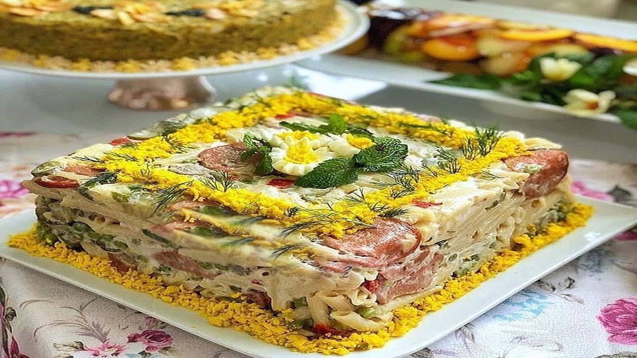 طرز تهیه سالاد ماکارونی به شیوه جدید