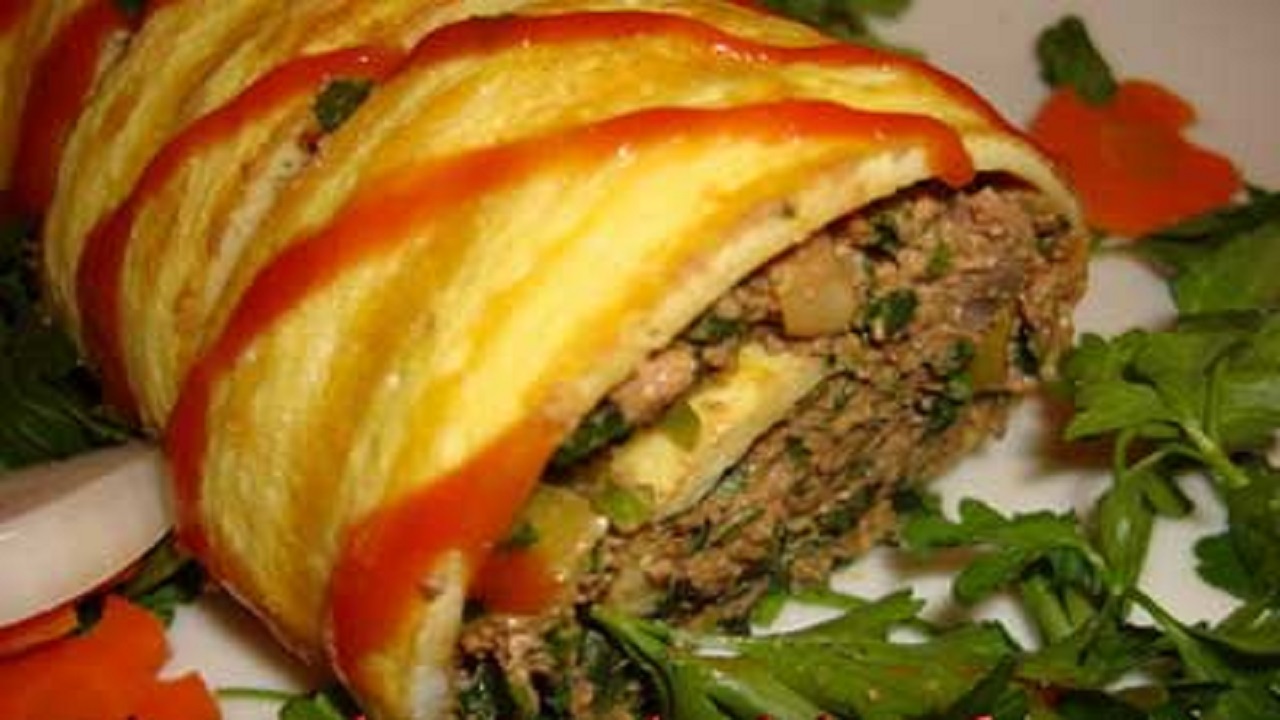 رولت جگر متفاوت و خوشمزه + طرز تهیه