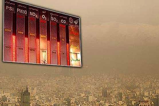 شاخص آلودگی هوا در همدان به ۲۵۵ میلی گرم بر متر مکعب رسید