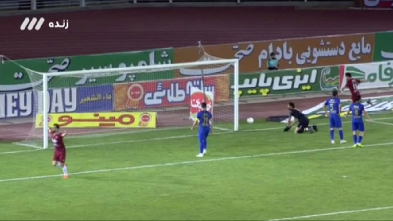 گل اول شهرخودرو به استقلال مورخ ۱۶ مرداد ۹۹ + فیلم