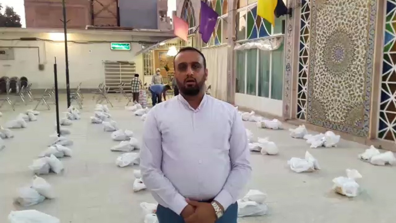 توزیع ۱۱۰ بسته معیشتی در شب عید سعید غدیر + فیلم