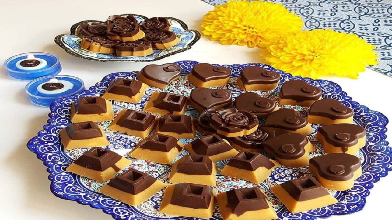 شیرینی برشتوک نخودچی ساده و شکلاتی بدون فر + طرز تهیه