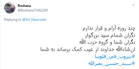 حمایت کاربران از دبیرکل حزب الله لبنان