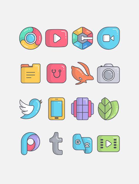 دانلود Olympia &ndash; Icon Pack 1.4 &ndash; آیکون پک کارتونی مخصوص اندروید