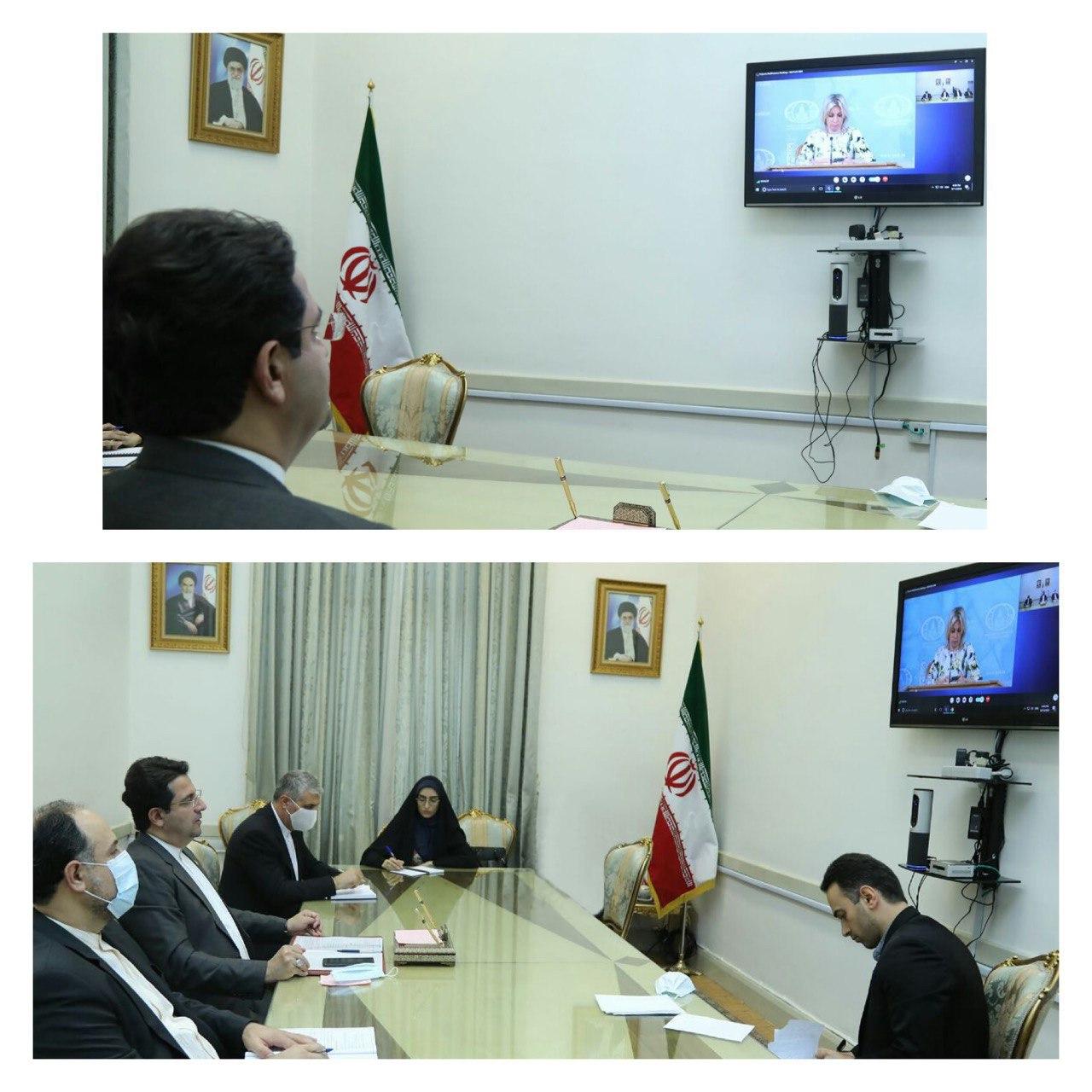 رایزنی ویدئو کنفرانسی سخنگویان وزارت خارجه ایران و روسیه