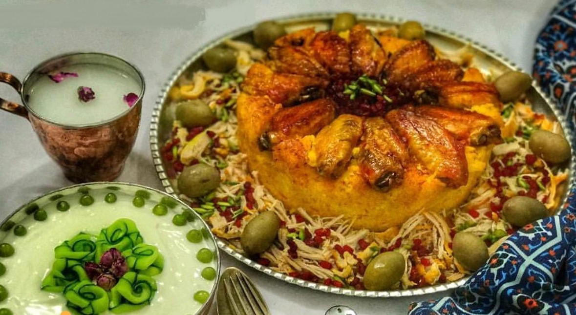 ته انداز مرغ زعفرانی مجلسی با زرشک پلو، سبزی یا عدس پلو بدون پلوپز + طرز تهیه