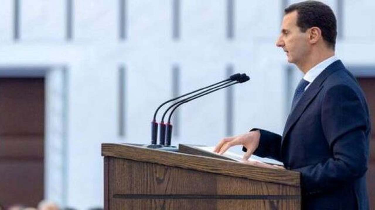 توقف سخنرانی بشار اسد در برابر پارلمان جدید