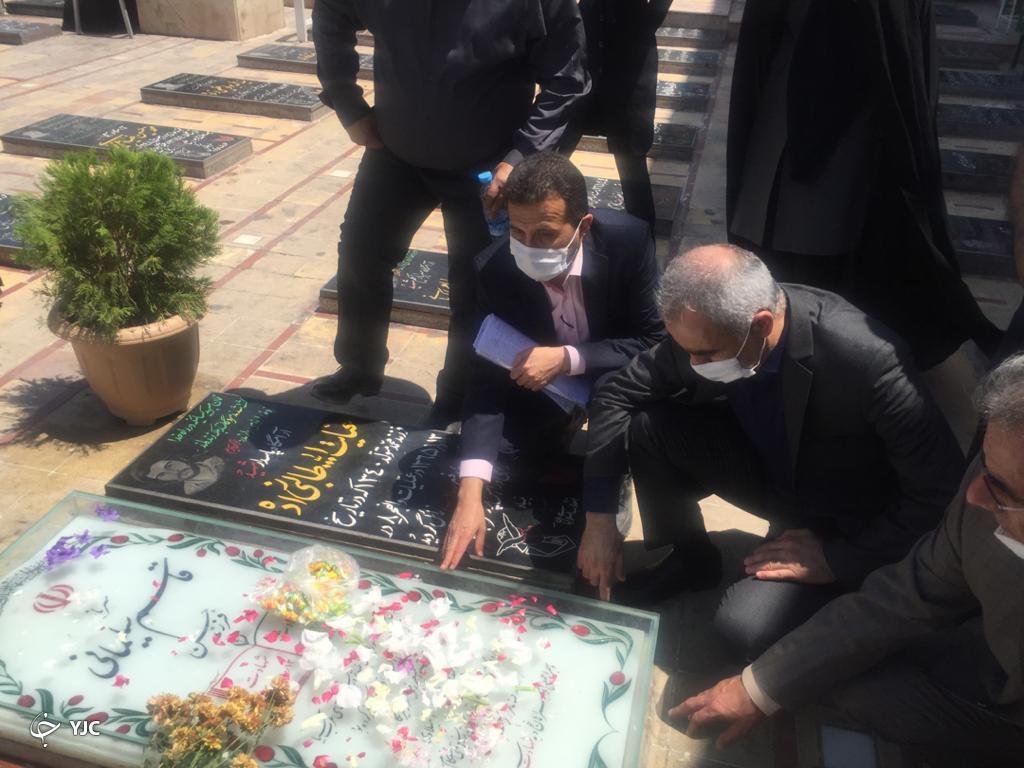 حضور مسئولان فدراسیون فوتبال بر سر مزار سردار دل&zwnj;ها