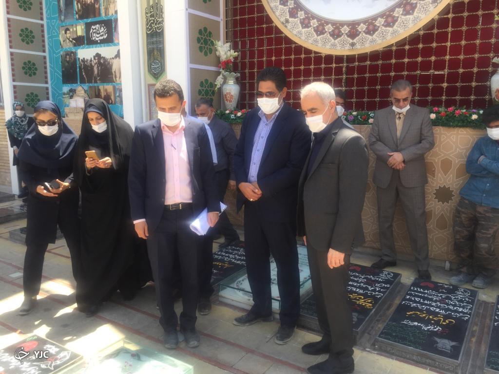 حضور مسئولان فدراسیون فوتبال بر سر مزار سردار دل&zwnj;ها