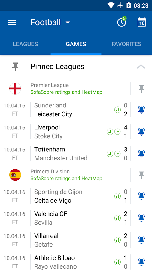 دانلود SofaScore Live Scores 5.82.9 &ndash; نتایج زنده بازی های فوتبال