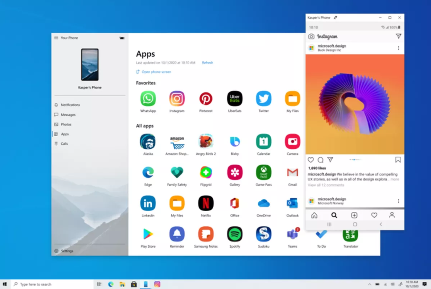 قابلیت جدید برنامه Your Phone