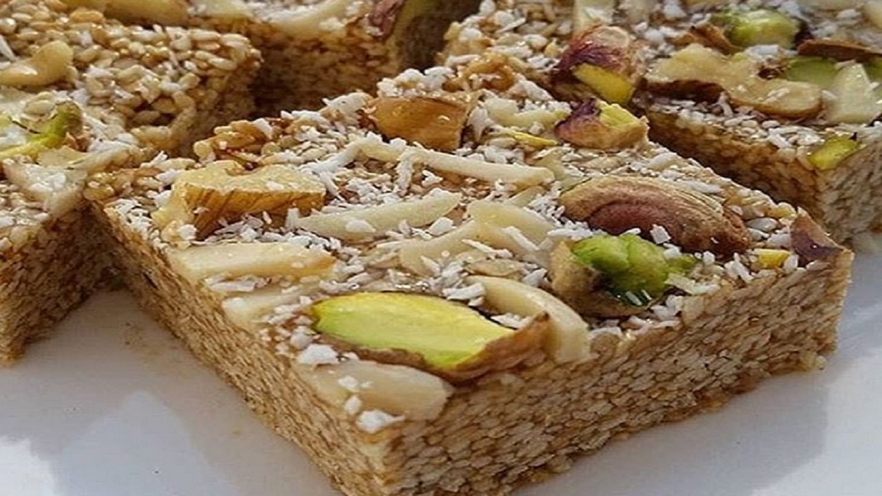 طرز تهیه شیرینی کنجدی