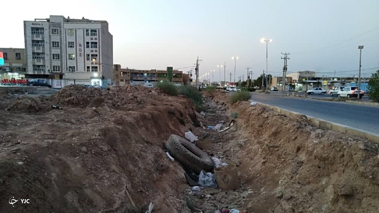 معضلی به نام کانال دفع آب های سطحی در یکی از مناطق اهواز
