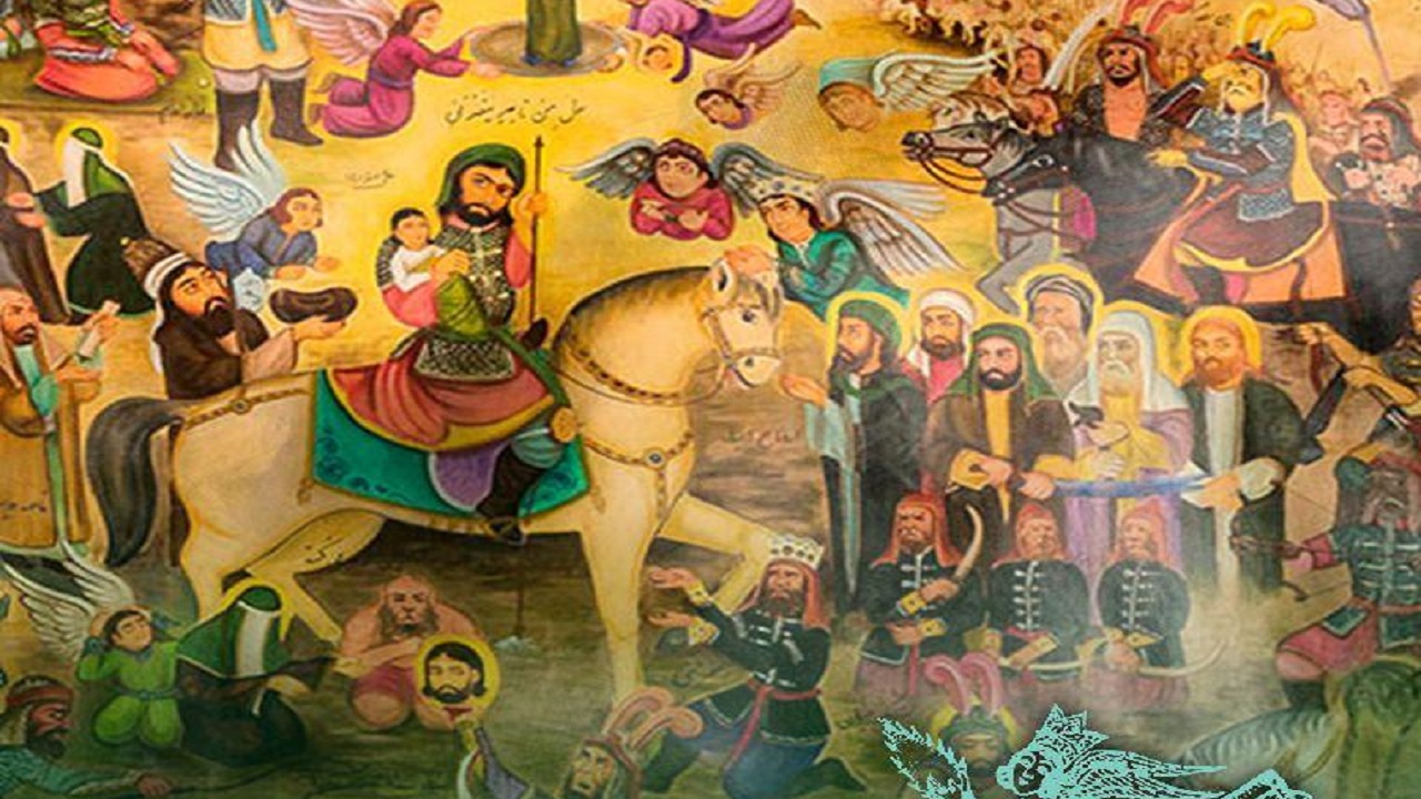 ترسیم تابلوی عاشورایی «کآرام جان می‌رود» در فرهنگ‌سرای رسانه