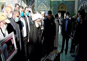 خاک‌سپاری پیکر آیت الله تسخیری در حرم حضرت معصومه(س)