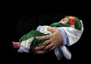 هم نوایی مادران قم در فراق علی اصغر رباب