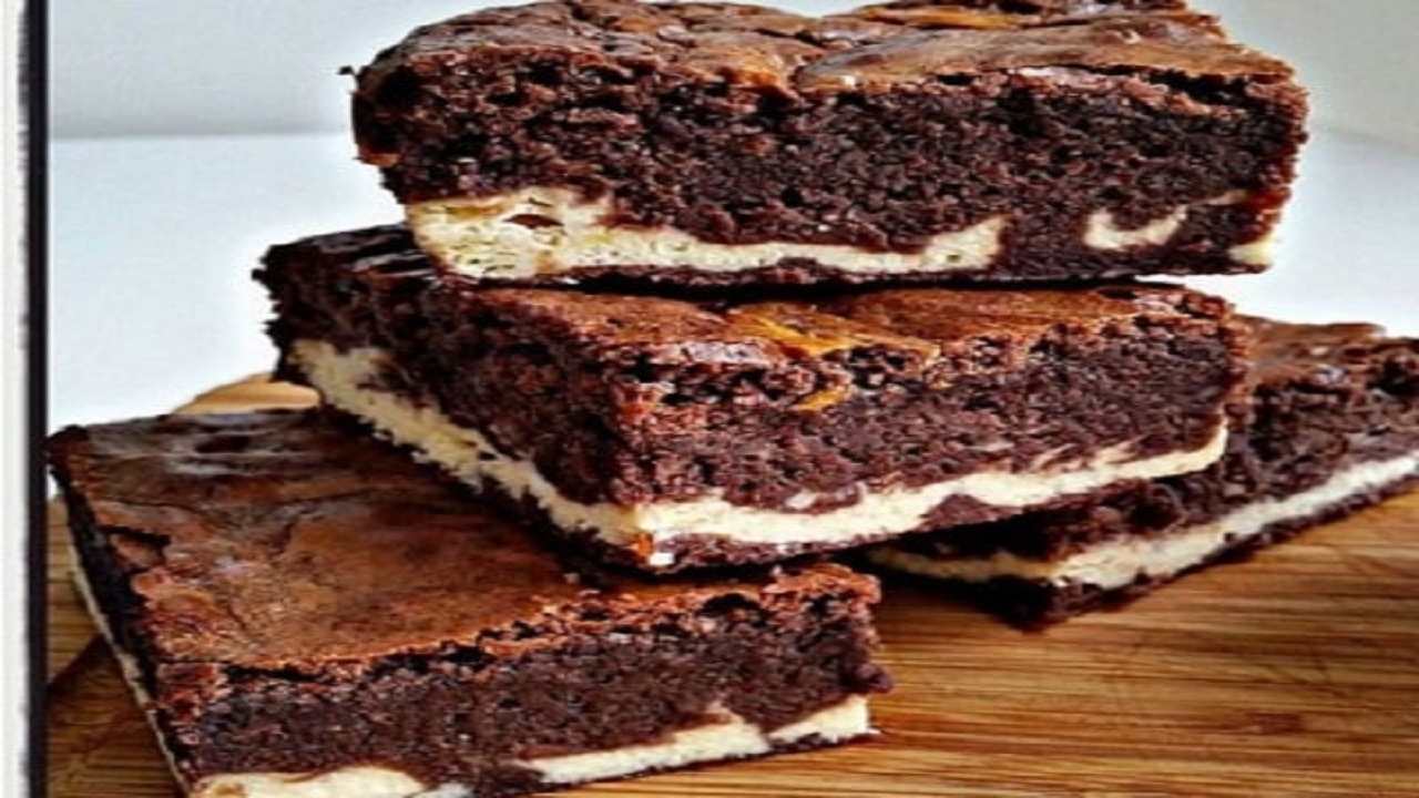 طرز تهیه پای براونی پنیری
