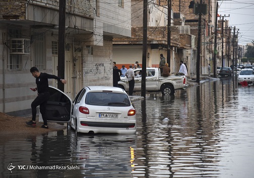 آب گرفتگی خیابان ها در خوزستان