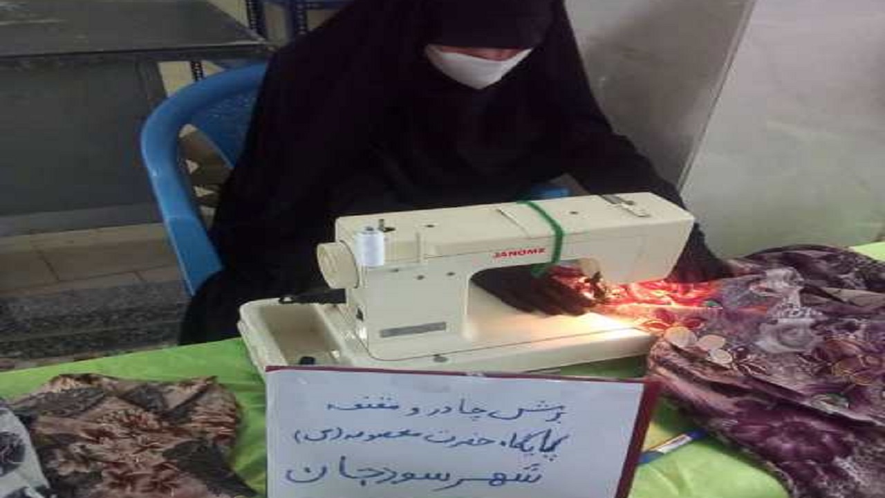 دوخت ۱۰۰ قواره چادر و مقنعه در سودجان