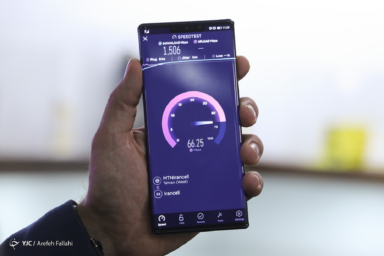 تست سرعت اینترنت 5G با سرعت دانلود ۱.۵ گیگابیت در ثانیه! + فیلم
