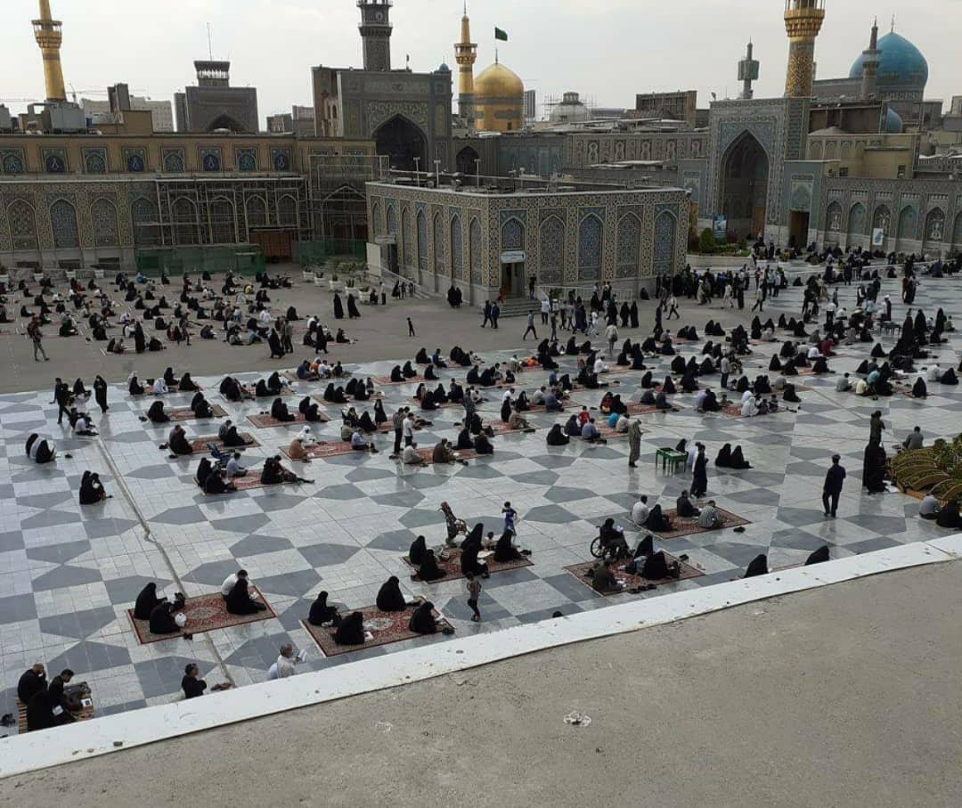 تصاویری از دعای پر فیض عرفه در حرم مطهر رضوی