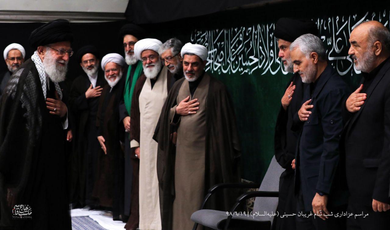آخرین حضور شهید سلیمانی در مراسم عزای حسینی بیت رهبری
