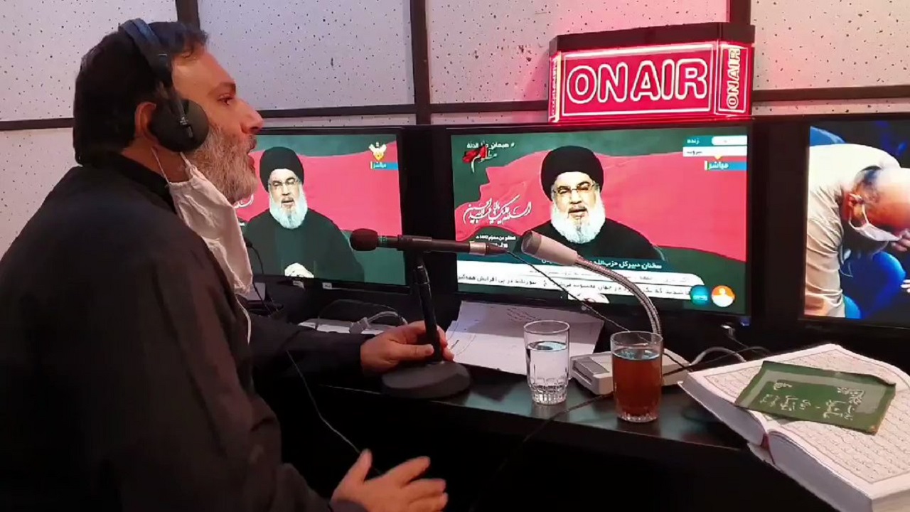 حس و حال جالب مترجم سید حسن نصرالله در پشت صحنه