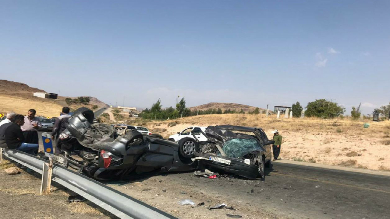 ۴ مصدوم در تصادف هولناک روستای قره بلاغ