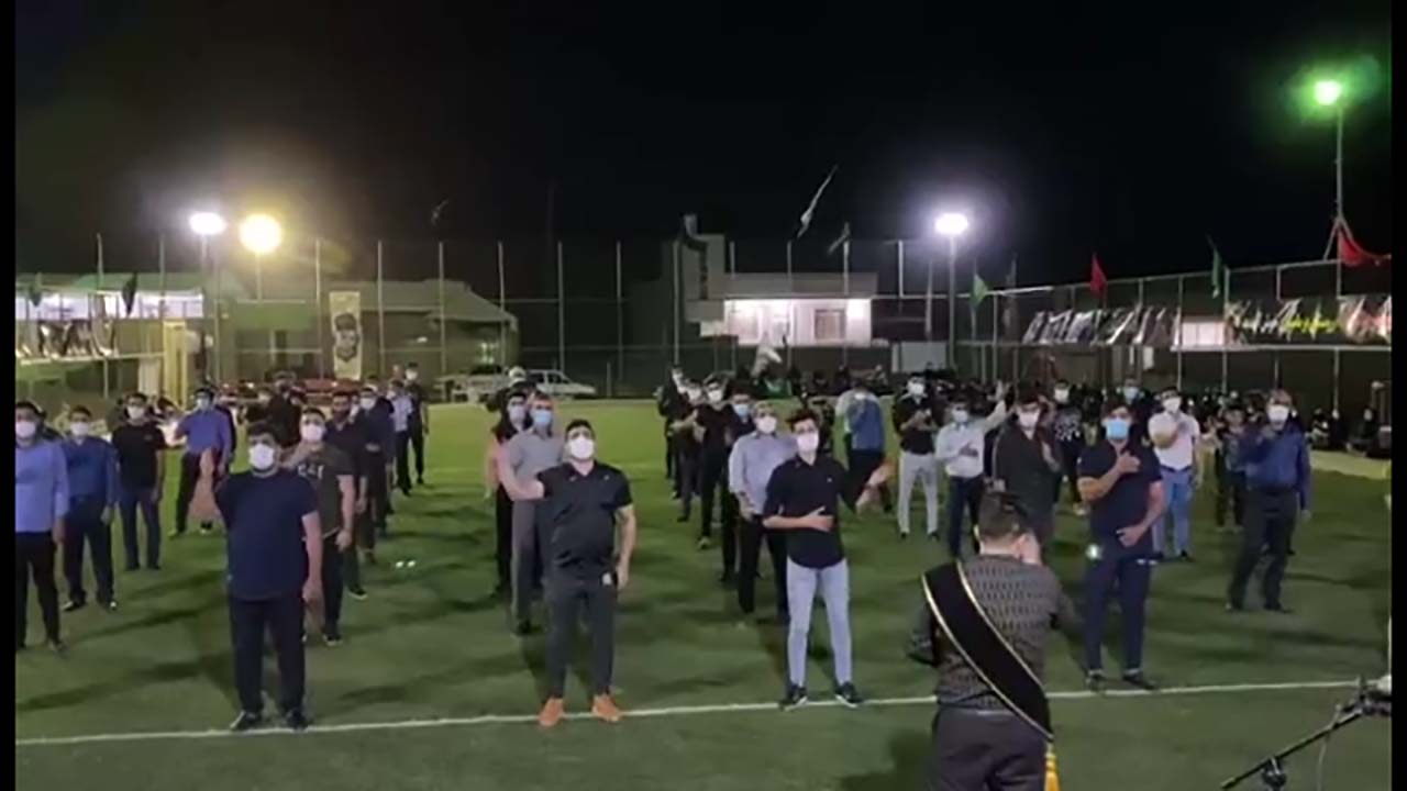 حال و هوای عاشقان حسینی در روستای برمامیون + فیلم