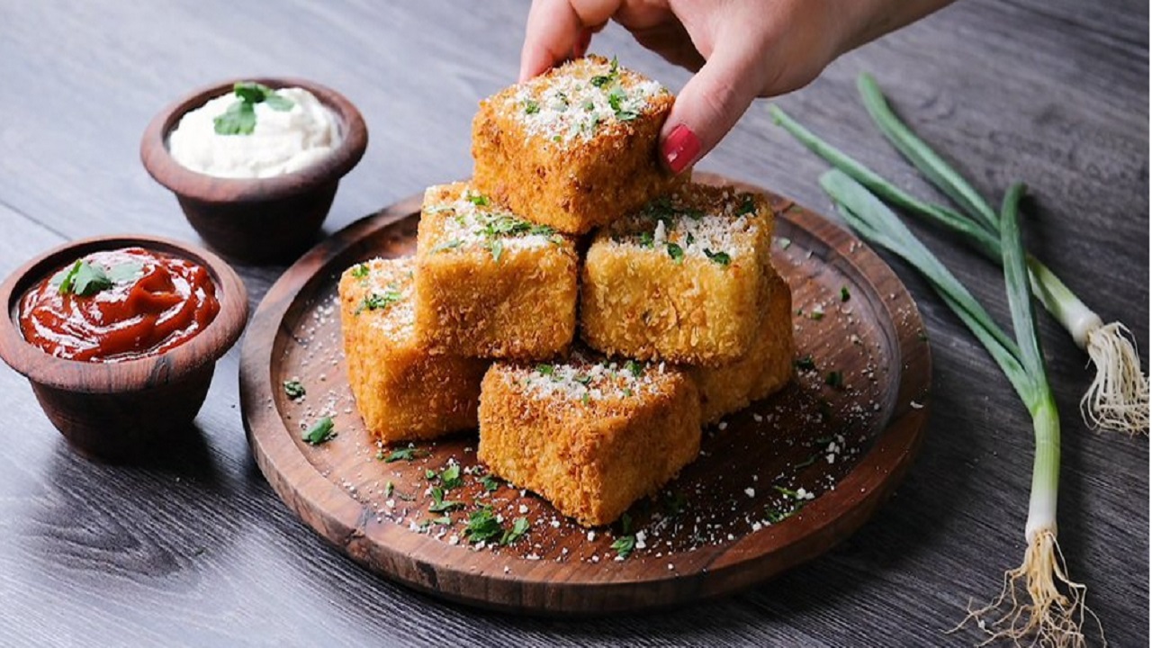طرز تهیه لقمه سوخاری پنیری