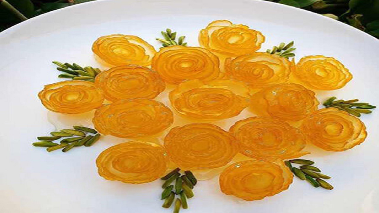 طرز تهیه مربا بالنگ به شکل گل رز